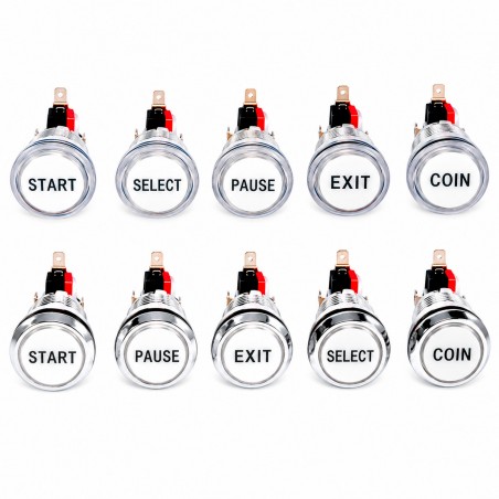 Botón Pulsador Arcade iluminado LED - Start / Select / Pause / Exit / Coin