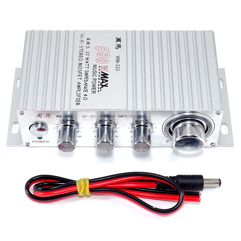 22W MOSFET WM-333 Stereo Audio Sound Amplifier - Arcade Express