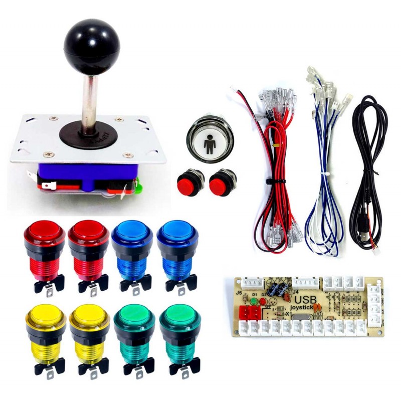 Picasso mønt linje Zippy Joystick LED Iluminated Kit 1 player + 8 buttons + USB Encoder -  Arcade Express S.L.