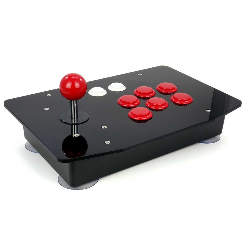 Rojo Digitalkey Set 6 Botones SANWA OBSF-30 Botones Arcade Gamepad para gabinetes y bañeras