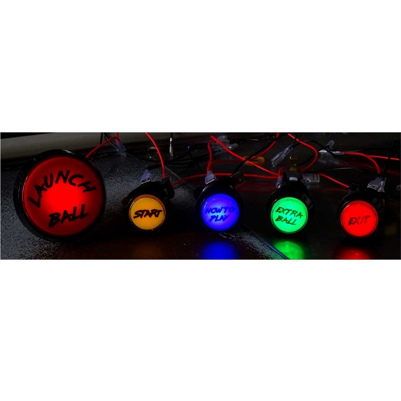 LED Illuminated Pinball Buttons Kit 5V12V Arcade Express S.L.