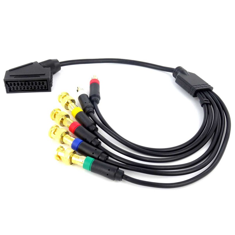 RGBS SCART to 4 x BNC adapter cable Sony PVM/ BVM monitors - Arcade S.L.