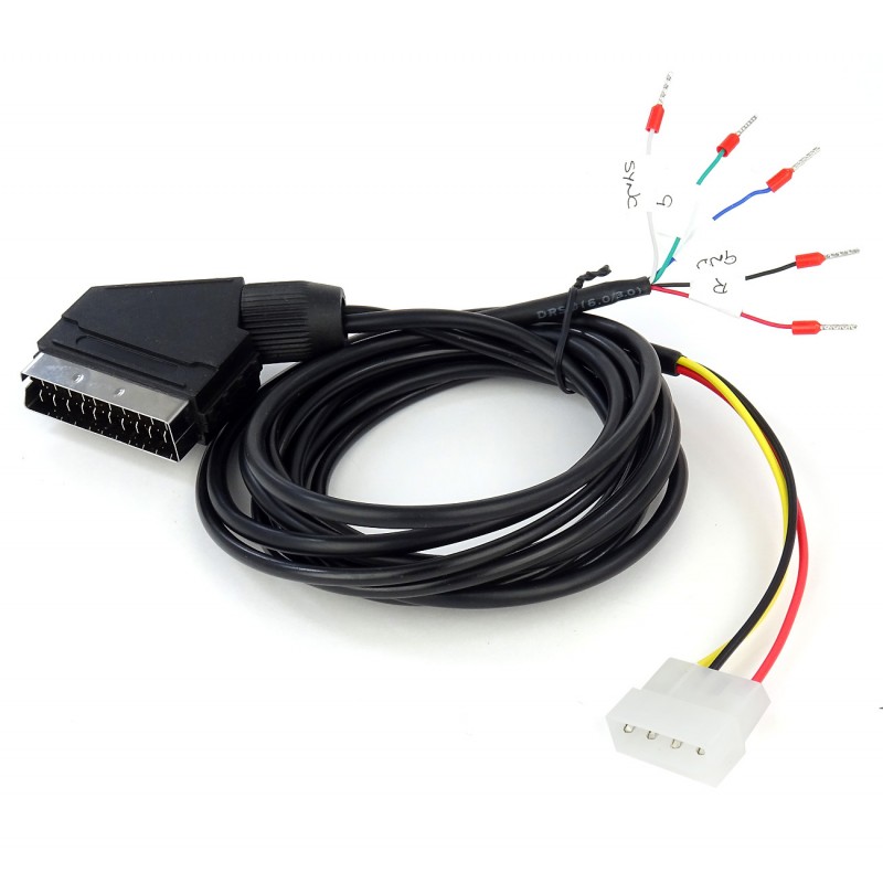 Arcade RGB to SCART Cable + MOLEX Connector