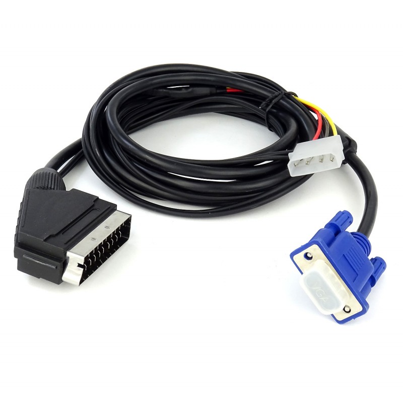 Cable Vga a RGB Scart 15.7khz Euroconector ArcadeVGA - Arcade Express S.L.