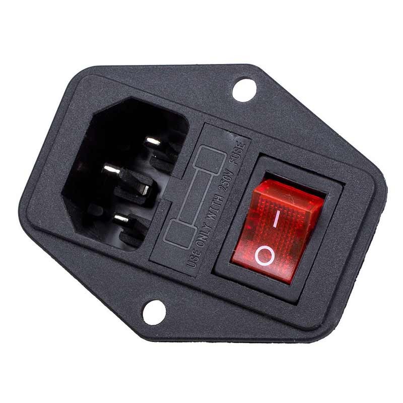 IEC320 Illuminated Switch Power Socket On / Off - Arcade Express