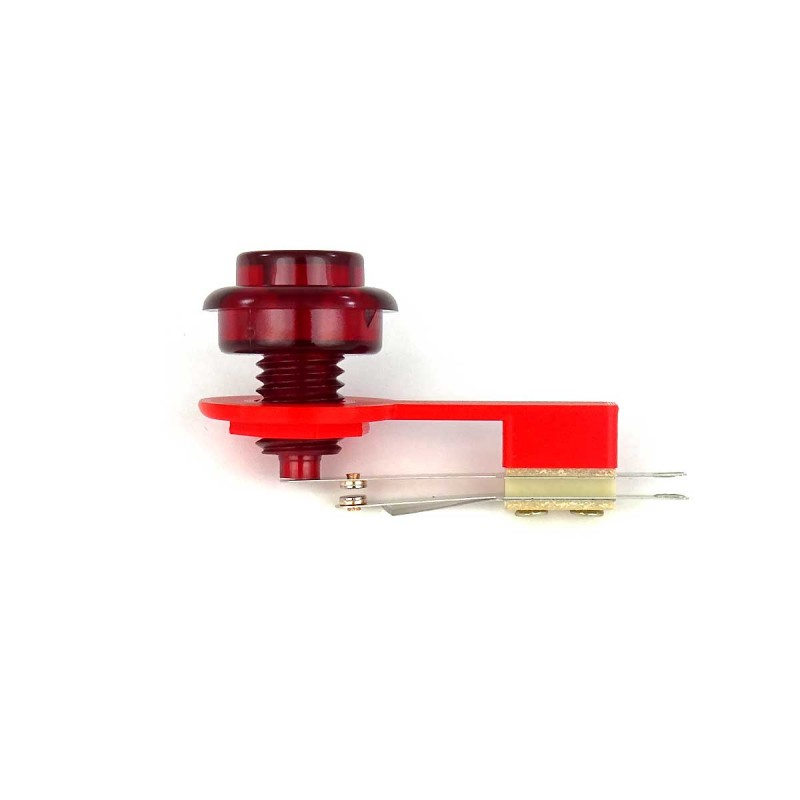 Translucent Pinball Button Kit with End of Stroke Switch Leaf + Holder