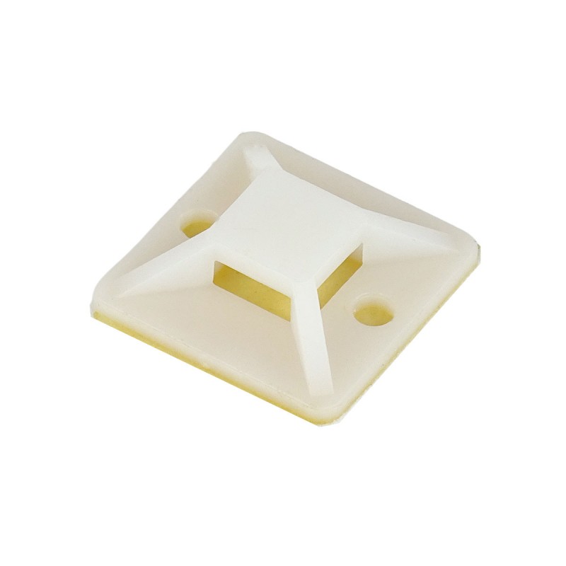 Adhesive Base Cable Tie Holders for Nylon Flanges 20 x 20mm Arcade