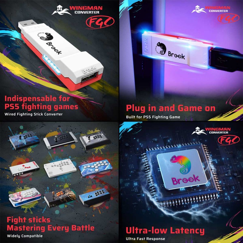 Brook Wingman FGC Multiconsole to PS5/PS4/PC Arcade Express