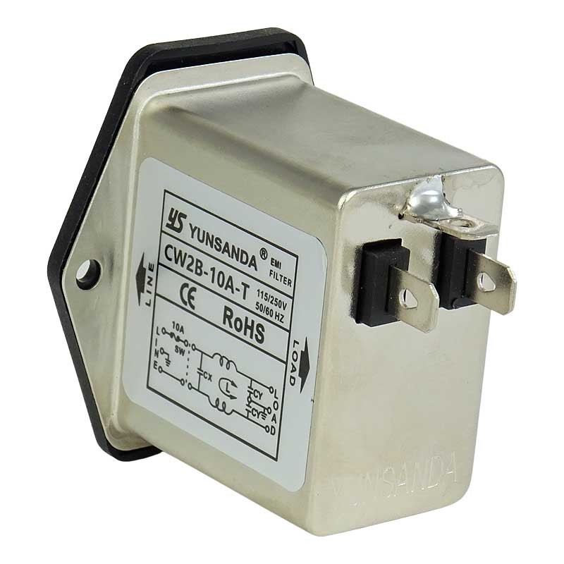 CW2B-T Switch Power Socket with EMI filter On / Off - Arcade Express