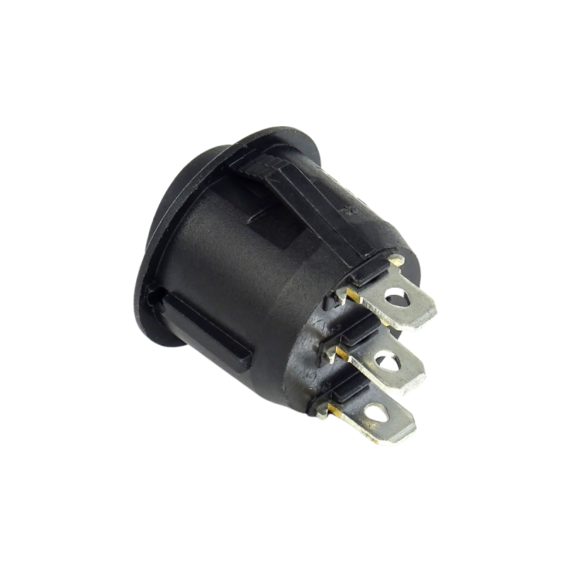 Mini Round 3-Pin ON-OFF-ON switch - Black - Arcade Express