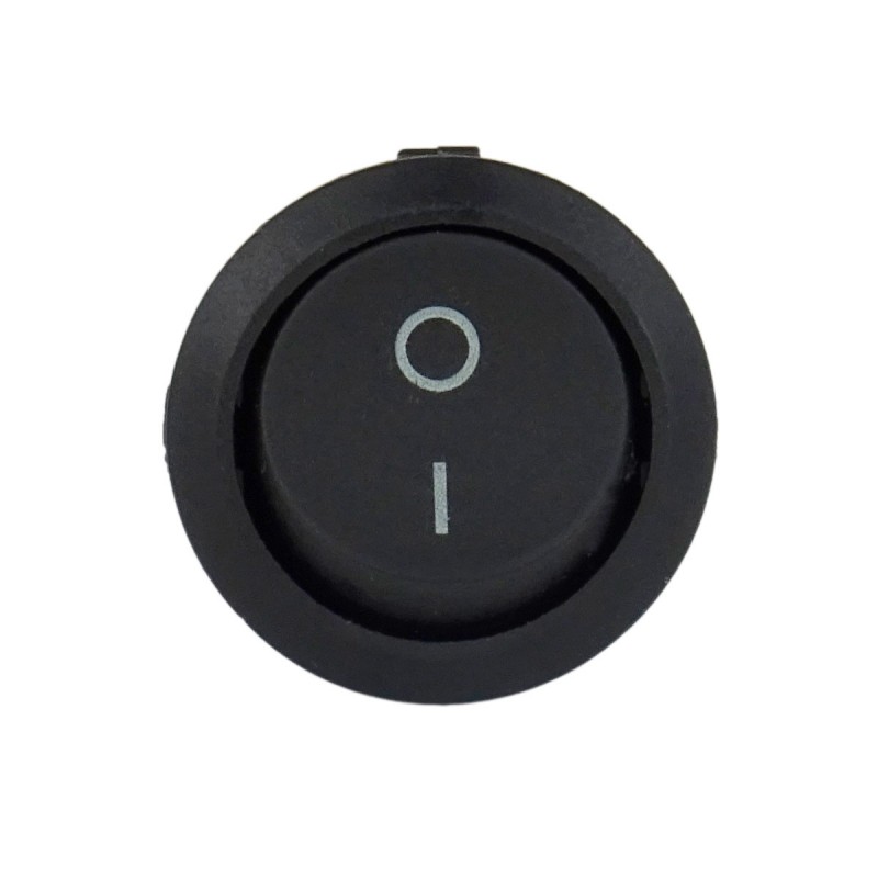 Mini Round 3-Pin ON-OFF switch - Black - Arcade Express