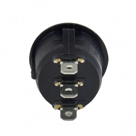 Mini Round 3-Pin ON-OFF switch - Black - Arcade Express