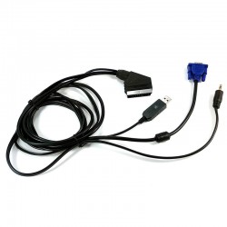 Cable Euroconector Rgb Cable SCART RGB de 1,8 m/6 pies TV AV para consolas  de juegos PS PS2 PS3 Ndcxsfigh