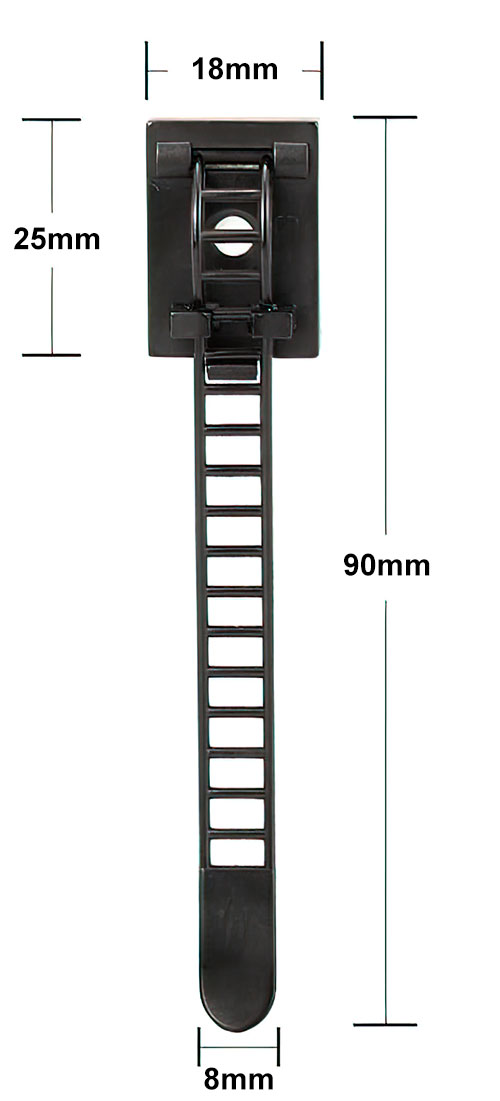 Soporte Adhesivo de 22mm para Bridas y Cables